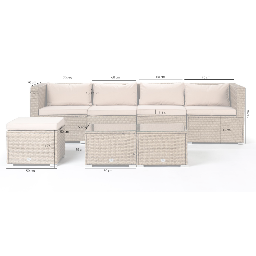 Bahamas Conjunto Cuatro doble mesa