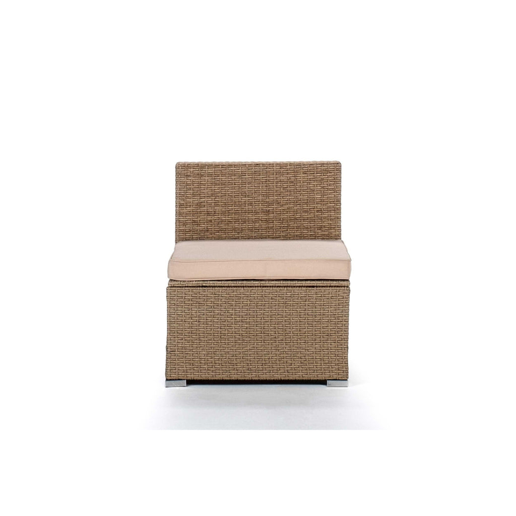 Sillón Modular de Jardín Bahamas — Ratán Sintético y Acero | Módulo Individual — vista 3