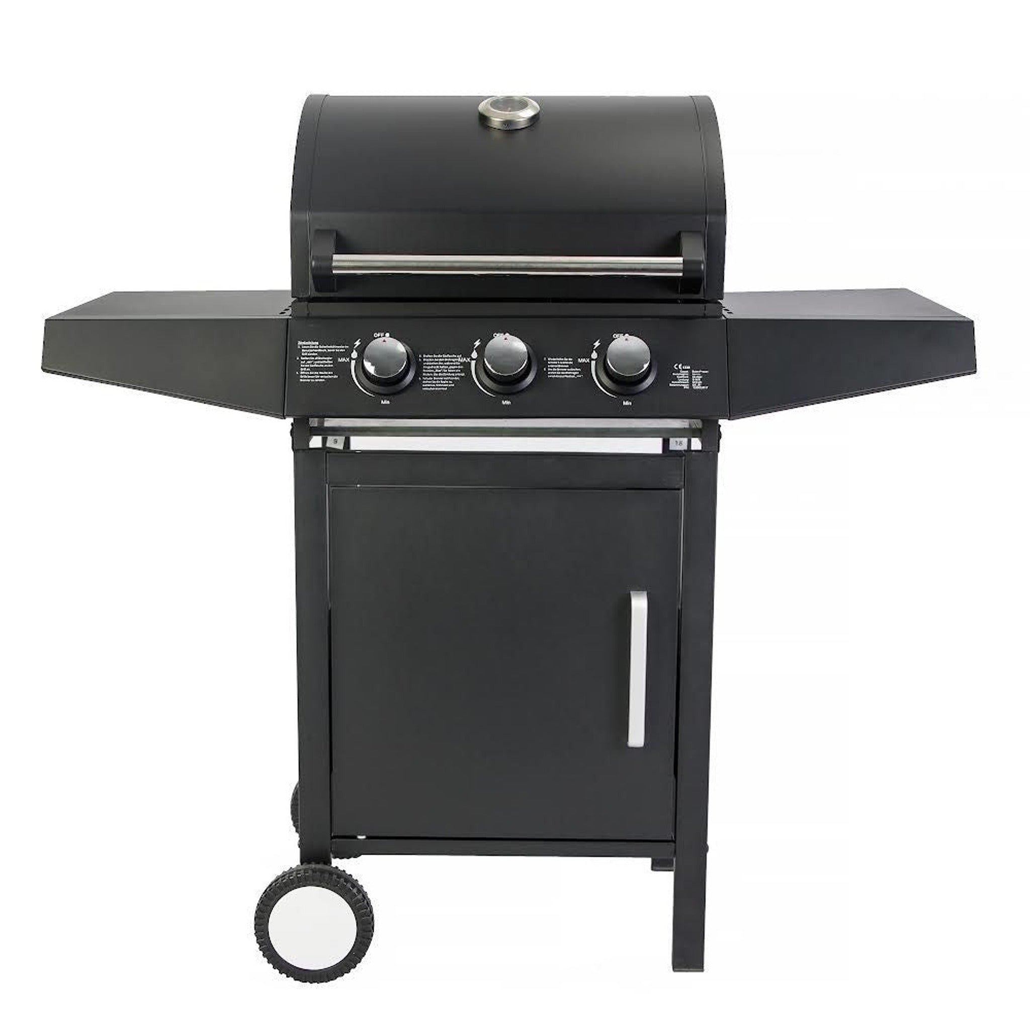 Barbacoa de Gas Brasa Nova 3 Quemadores — OUTLET | Acero Negro
