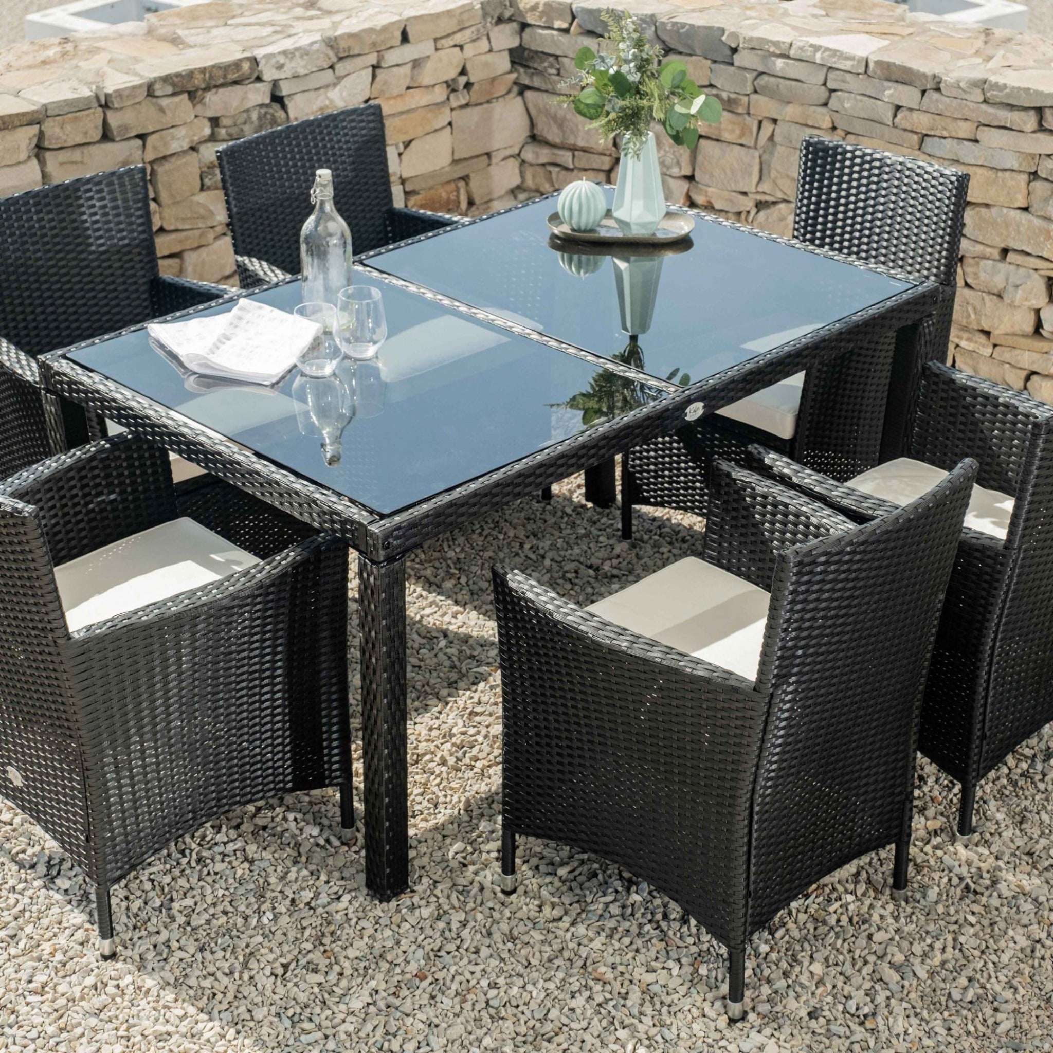 Comedor de Jardín Zurich 6 Plazas — Ratán Sintético | Negro — vista 3