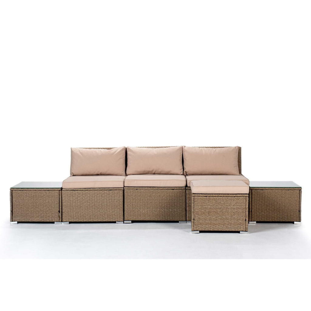 Conjunto de Jardín Ravello Central con Doble Mesa — Ratán Sintético — vista 4