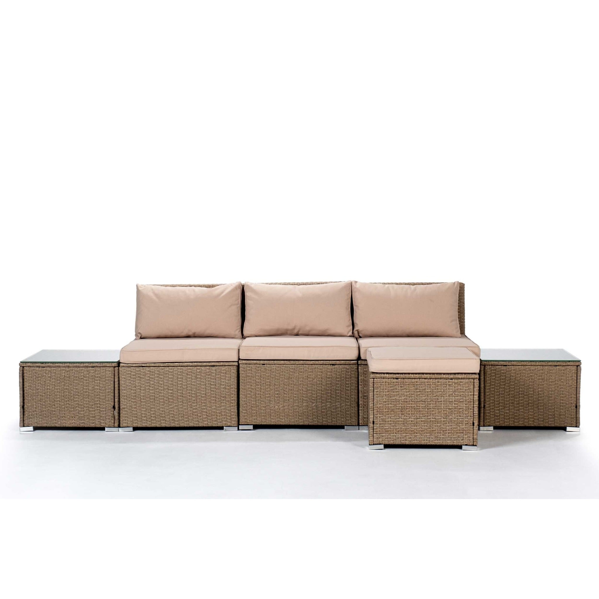 Conjunto de Jardín Ravello Central con Doble Mesa — Ratán Sintético — vista 4