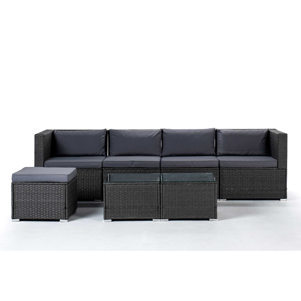 Conjunto de Jardín Ravello Cuatro con Doble Mesa — Ratán Sintético — vista 3