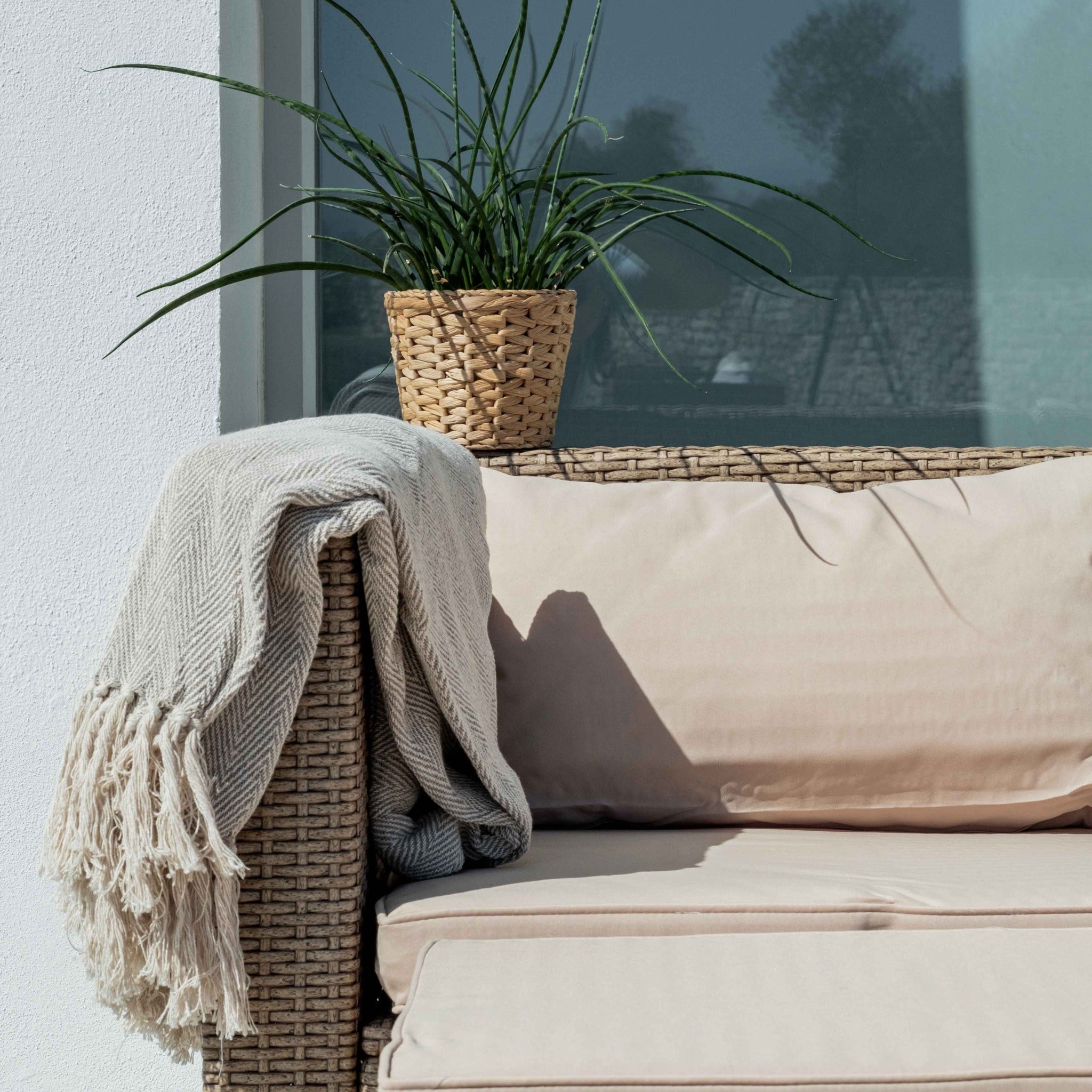 Conjunto de Jardín Ravello Cuatro con Doble Mesa — Ratán Sintético — vista 9