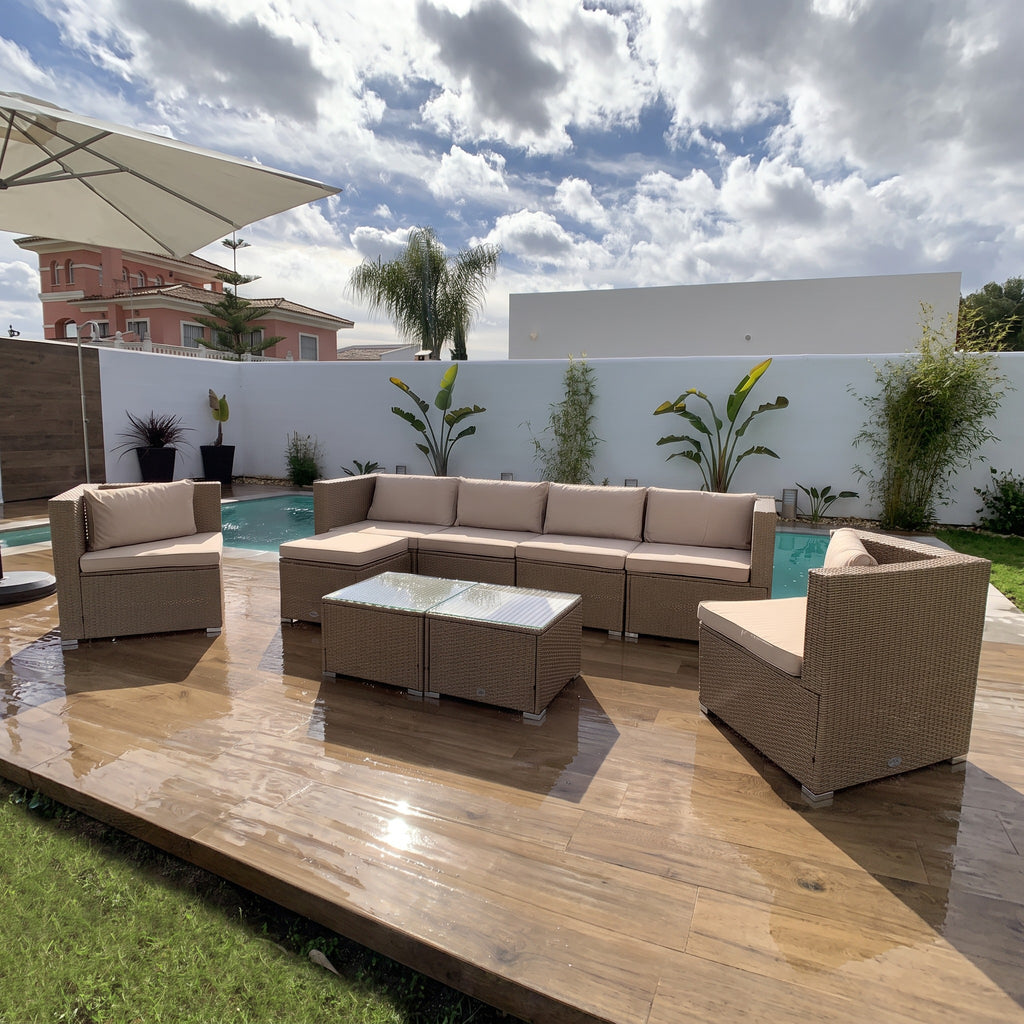 Conjunto de Jardín Ravello Doble Sofá — Ratán Sintético — vista 2