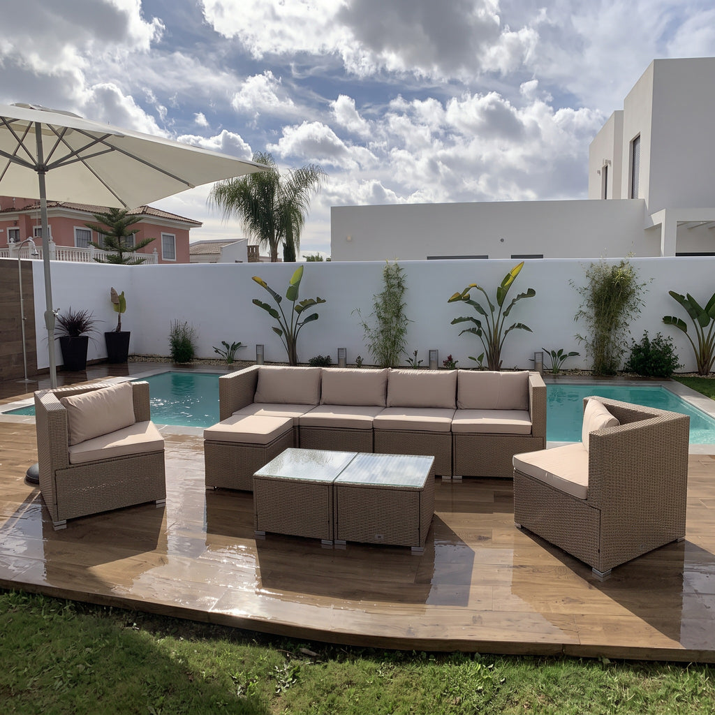 Conjunto de Jardín Ravello Doble Sofá — Ratán Sintético — vista 3