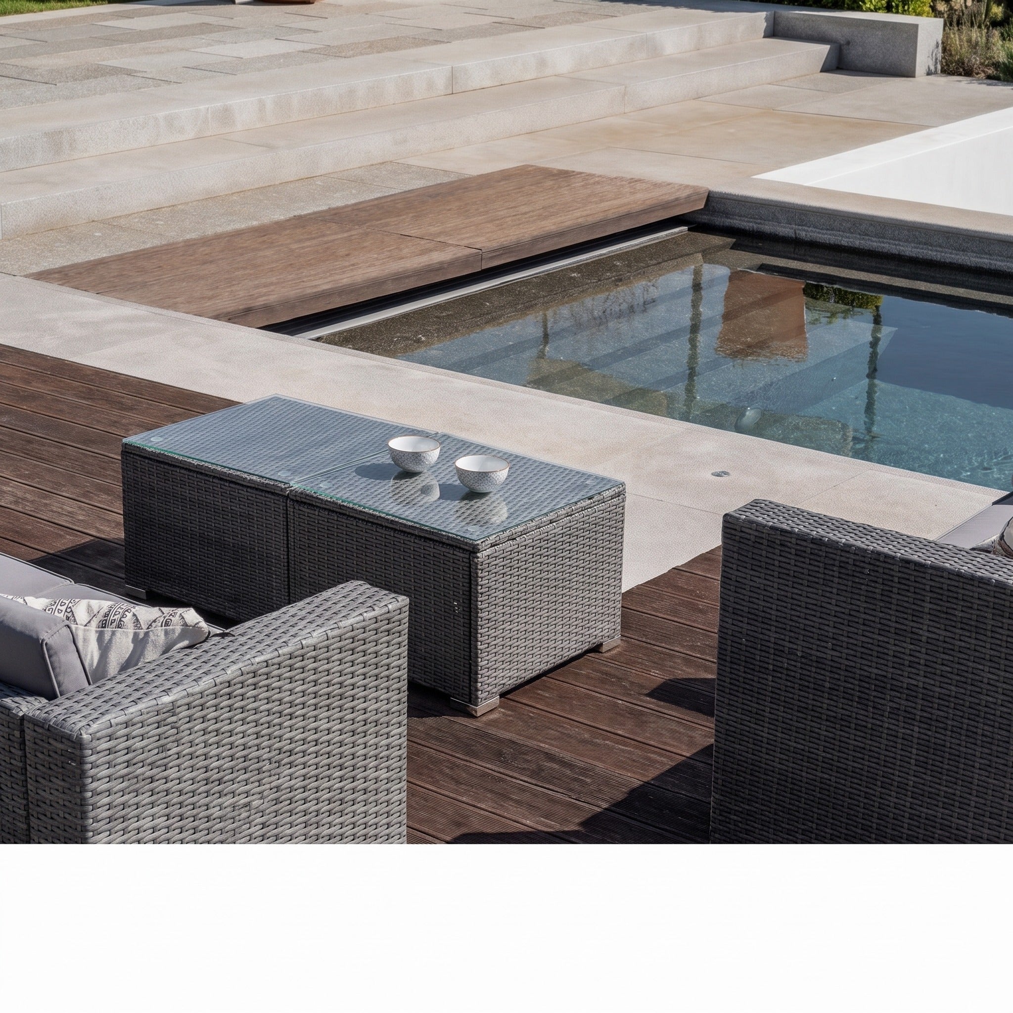 Conjunto de Jardín Ravello Doble Sofá — Ratán Sintético — vista 11