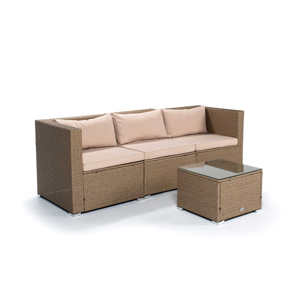 Sofá de Jardín Ravello Triple con Mesa — Ratán Sintético — vista 9