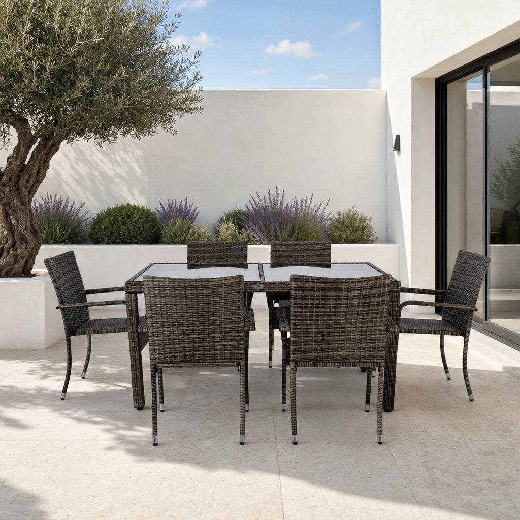 Comedor de Jardín Ibiza 6 Plazas | Ratán Sintético