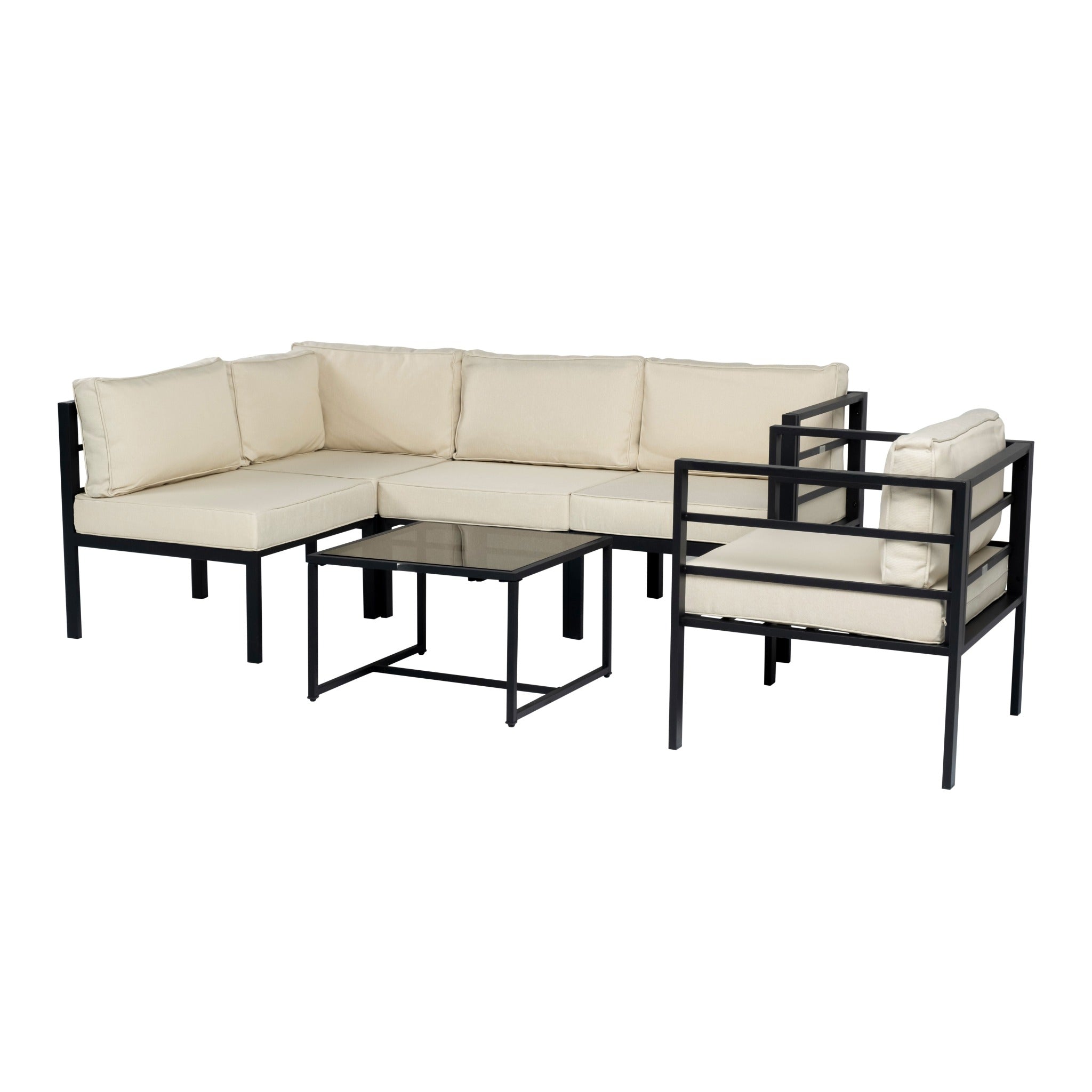 Conjunto de Jardín Estocolmo 5 Plazas — Sofá Modular, Acero y Cojines Premium — vista 2