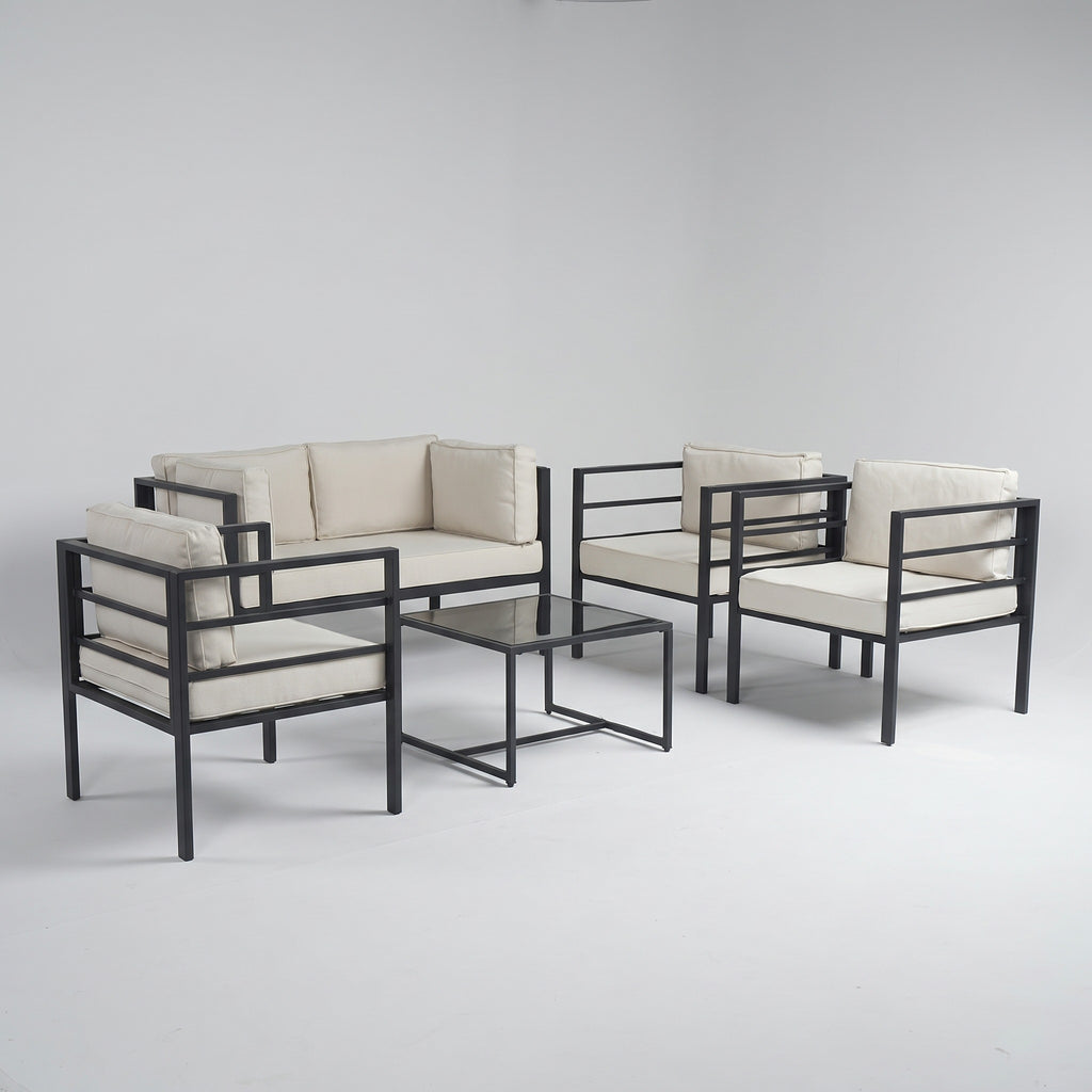 Conjunto de Jardín Estocolmo Deluxe 10 Plazas — Sofá Modular Doble, Acero y Cojines Premium — vista 7