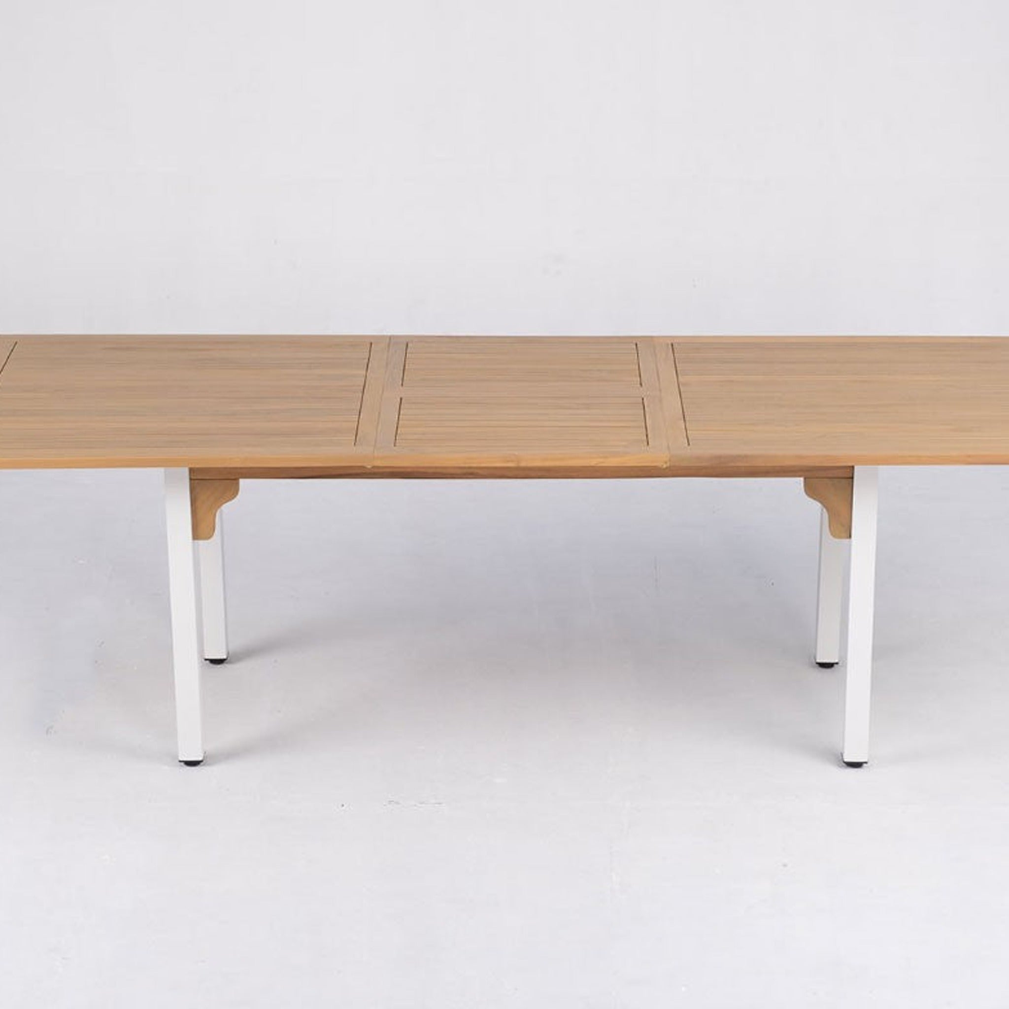 Mesa de Jardín Extensible Niza — Acero y Madera | Blanco — vista 2