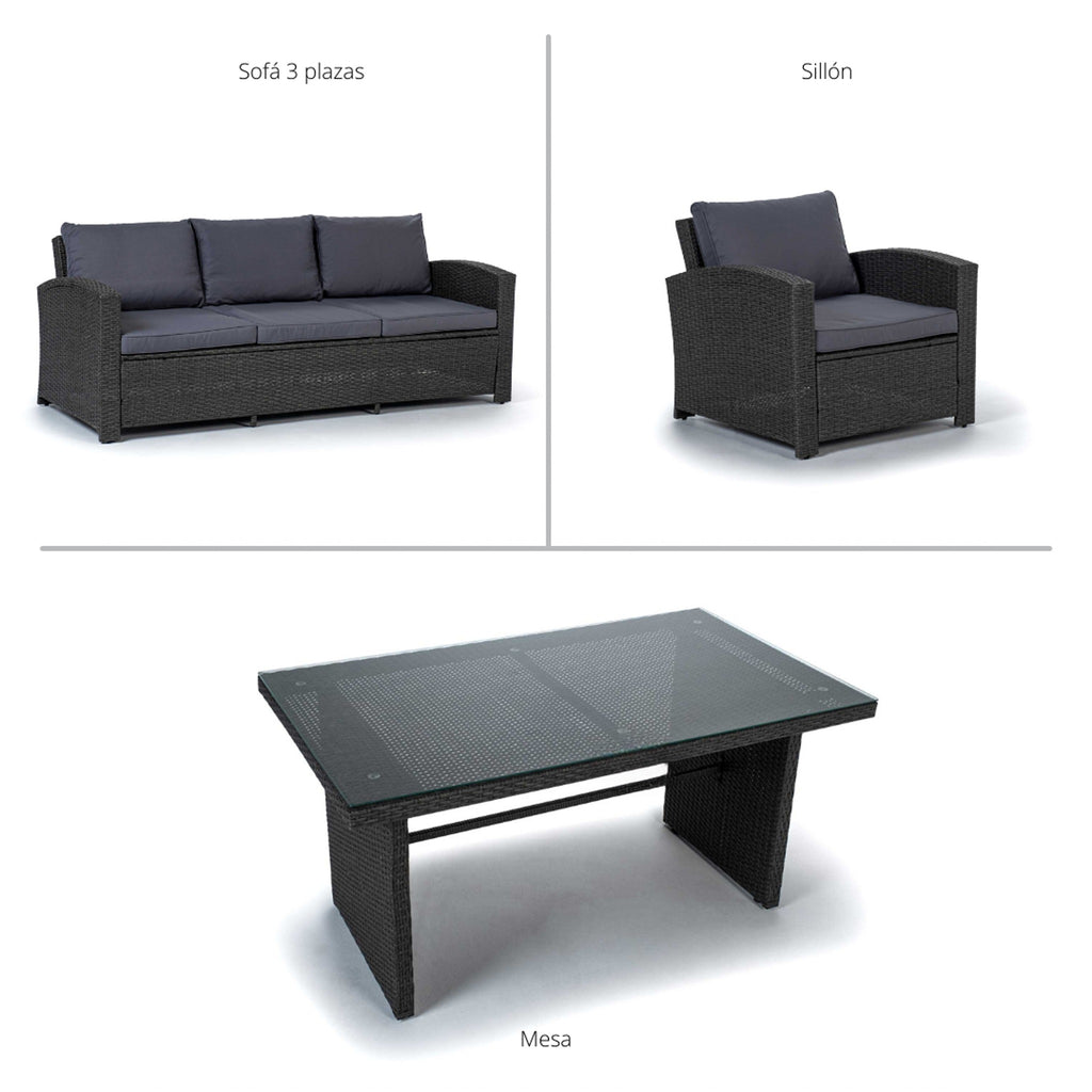 Conjunto de Jardín Firenze — Sofás y Mesa de Exterior — vista 21