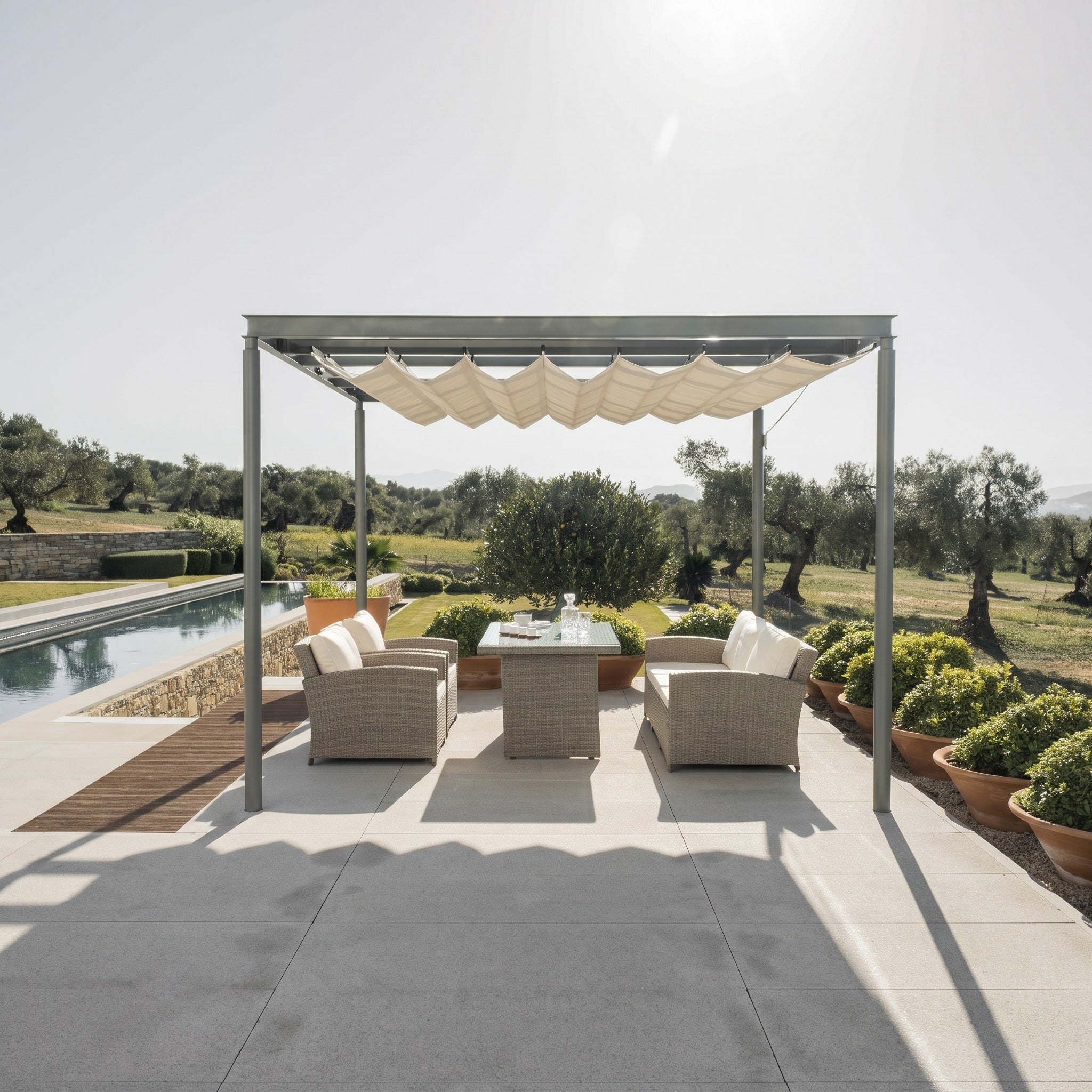 Conjunto de Jardín Firenze — Sofás y Mesa de Exterior