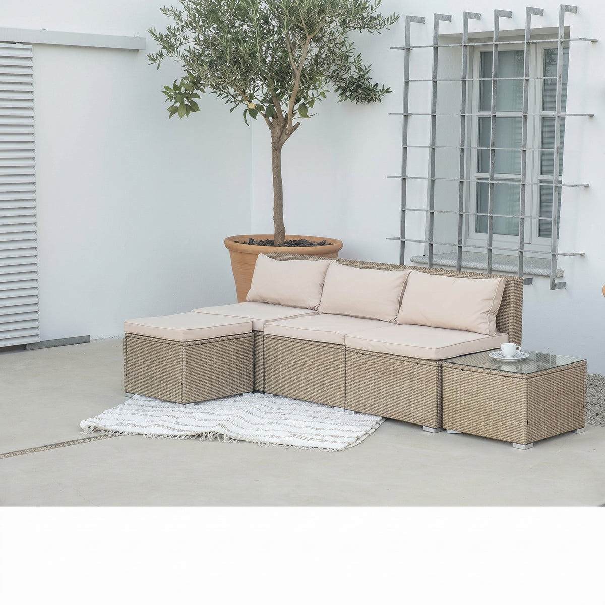 Conjunto de Jardín Ravello Central — Sofá Modular de Exterior — vista 11