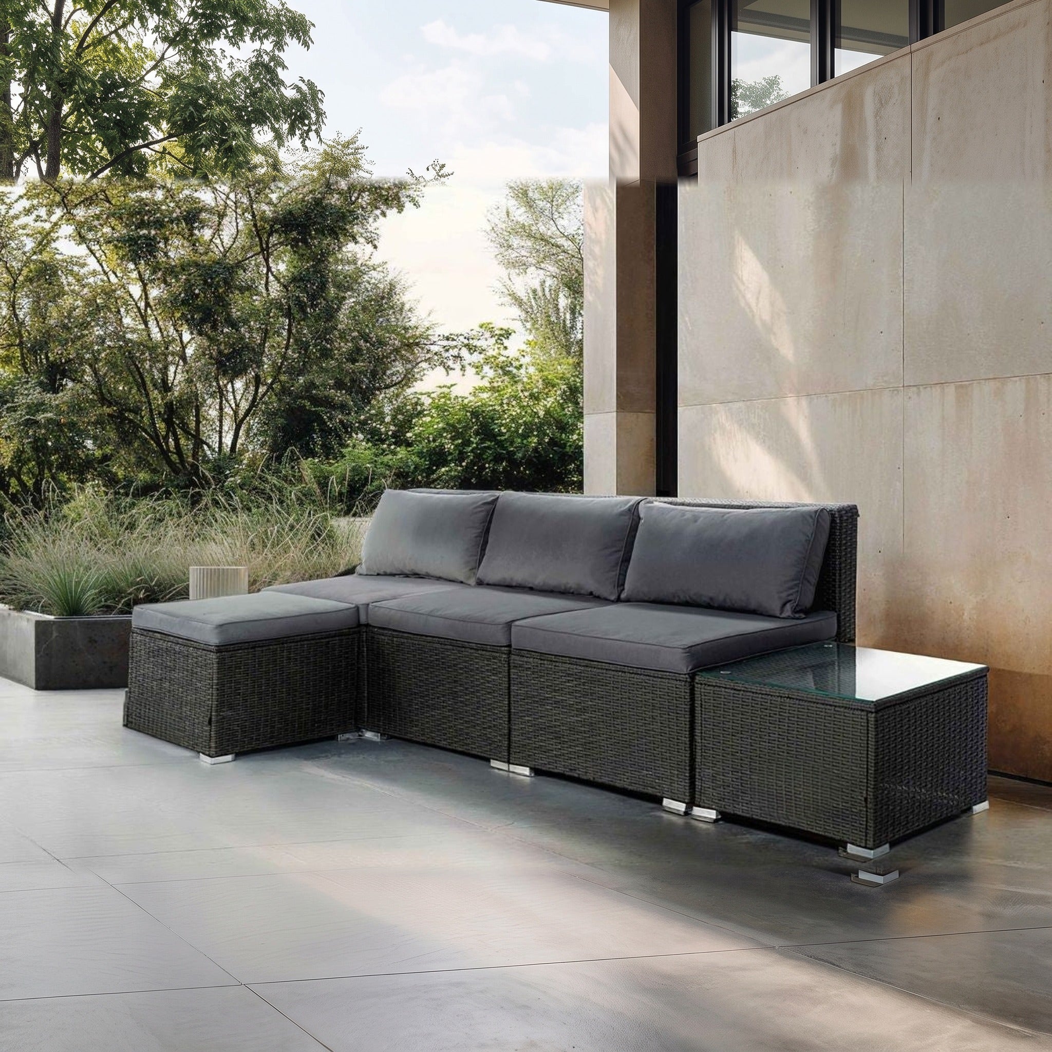 Conjunto de Jardín Ravello Central — Sofá Modular de Exterior
