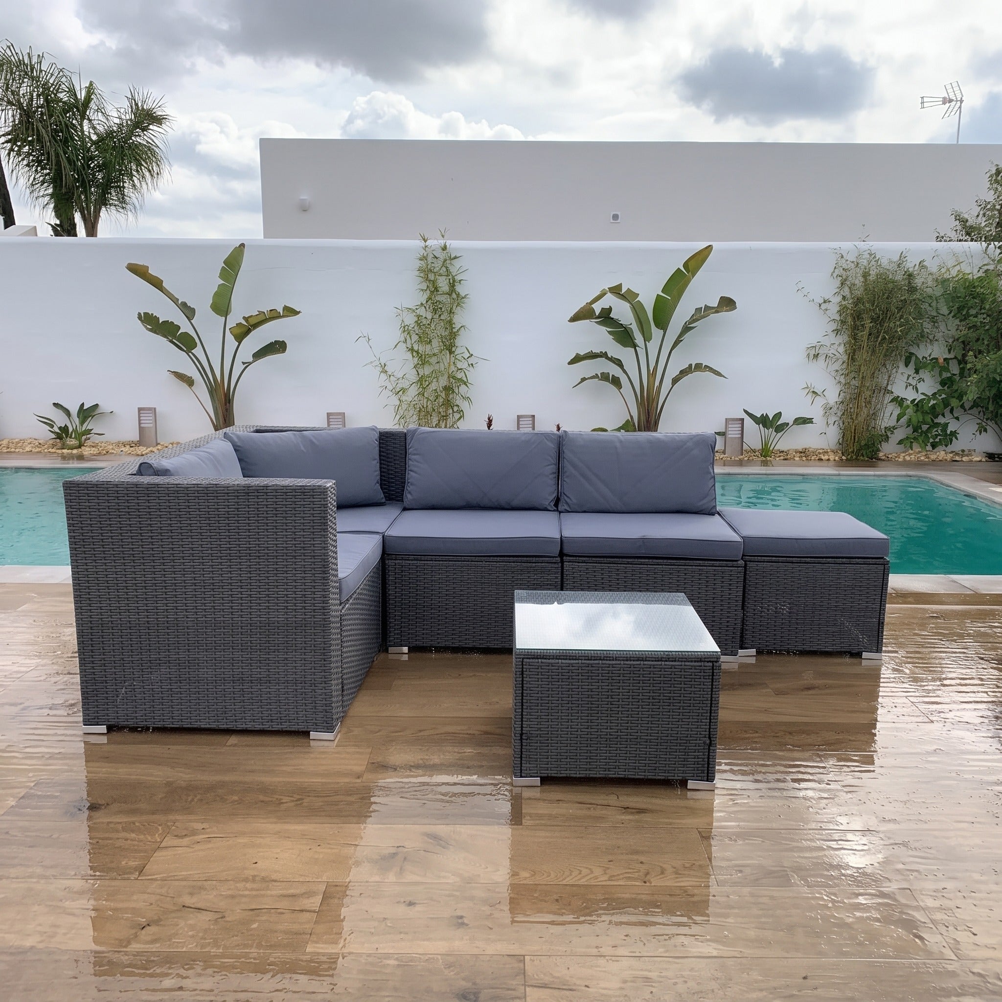 Conjunto de Jardín Ravello Cuatro — Sofá Esquinero Modular — vista 2