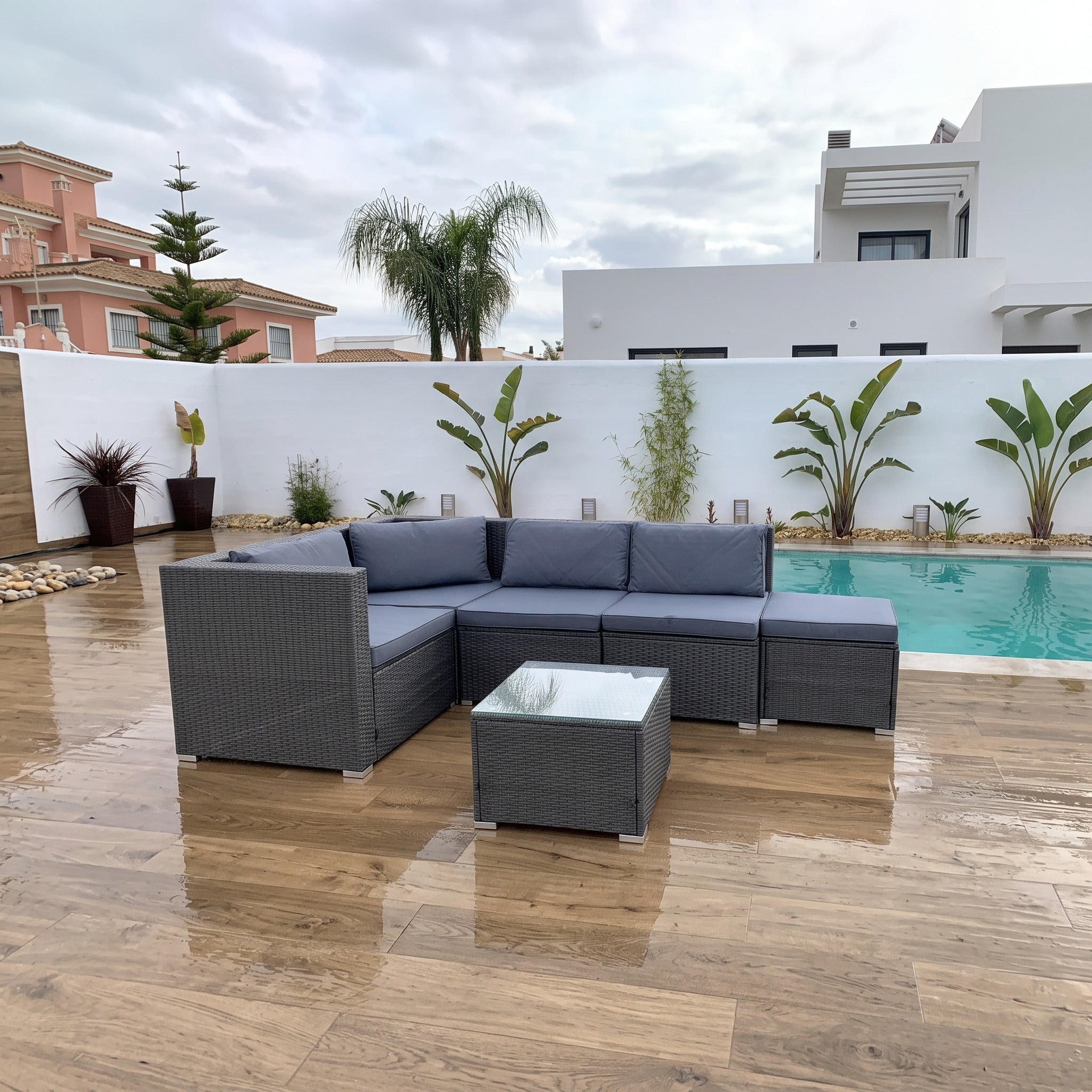 Conjunto de Jardín Ravello Cuatro — Sofá Esquinero Modular — vista 3