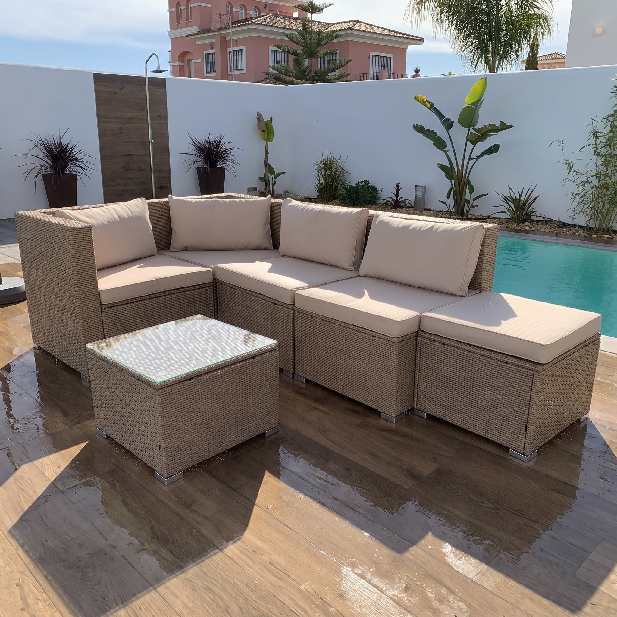 Conjunto de Jardín Ravello Cuatro — Sofá Esquinero Modular — vista 5