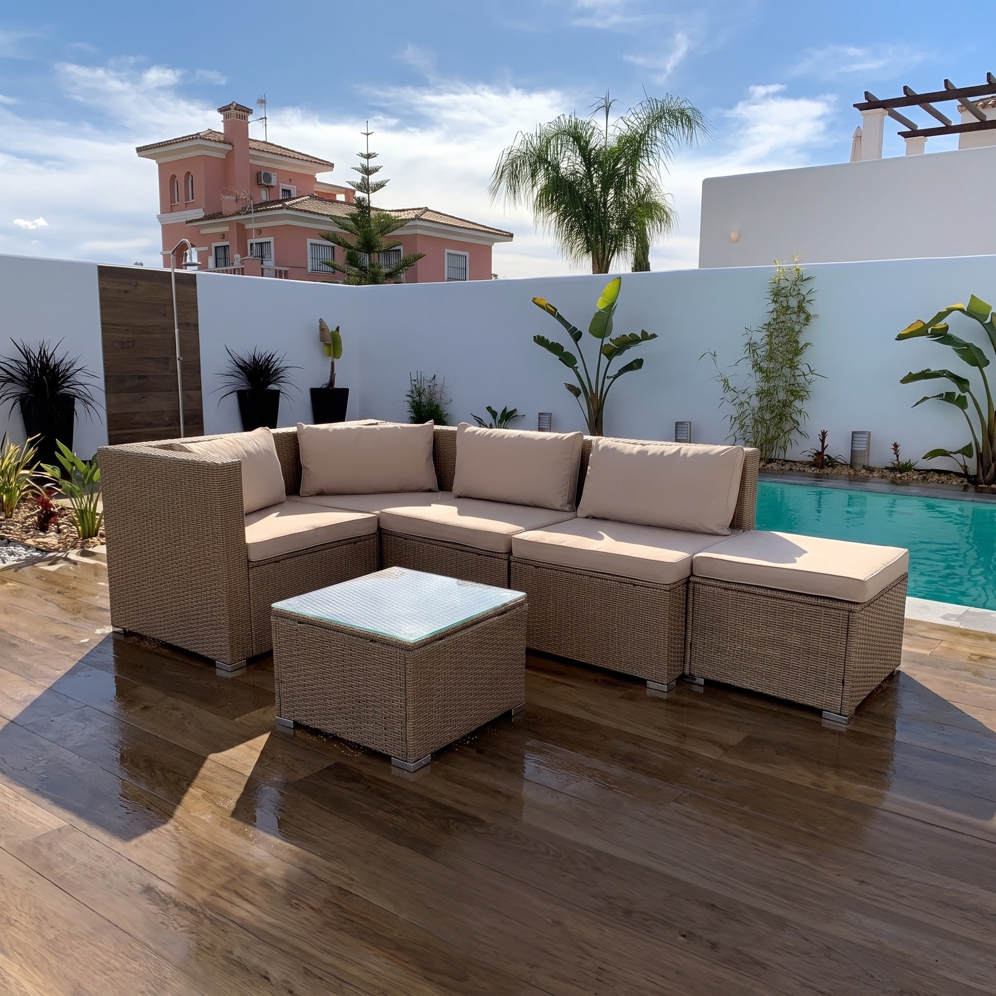 Conjunto de Jardín Ravello Cuatro — Sofá Esquinero Modular — vista 6