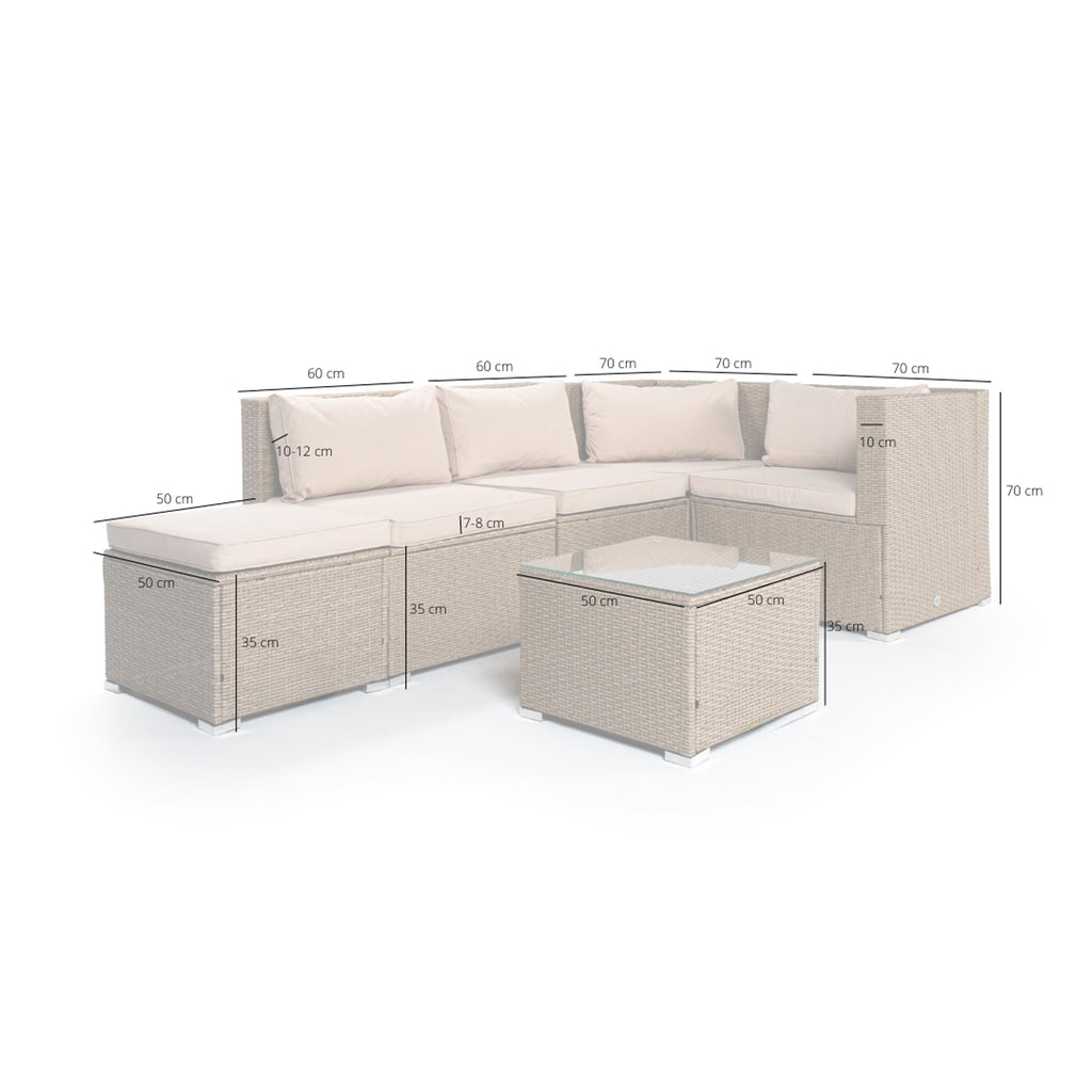 Conjunto de Jardín Ravello Cuatro — Sofá Esquinero Modular — vista 11