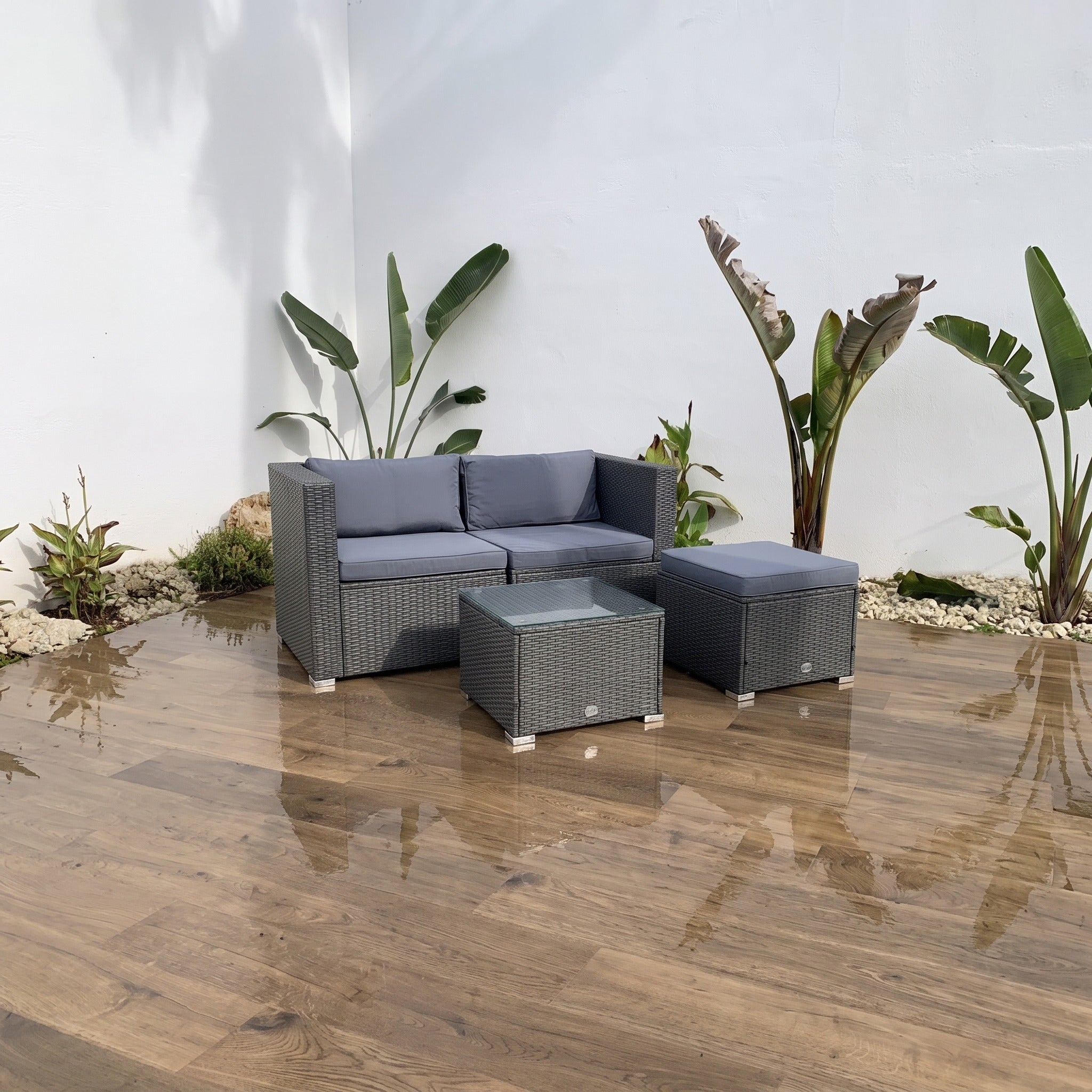 Conjunto de Jardín Ravello Doble — Sofás y Mesa | Ratán Sintético — vista 2