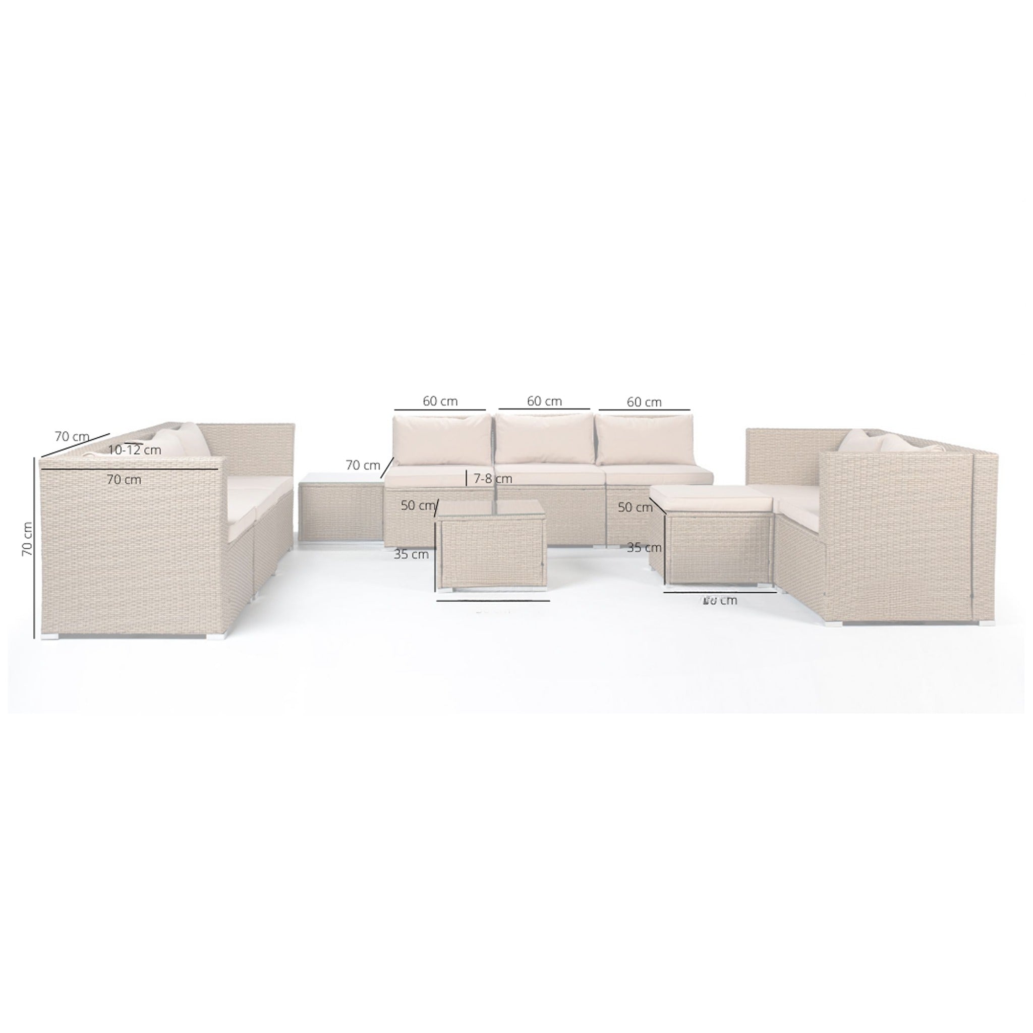 Conjunto de Jardín Ravello Triple XL — Ratán Sintético — vista 8
