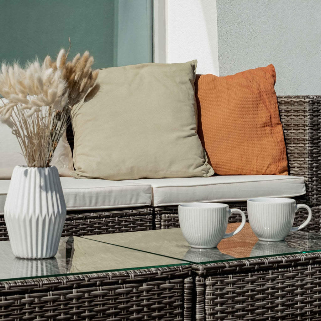 Sofá de Jardín Ravello Cuádruple con Doble Mesa — Ratán Sintético — vista 10