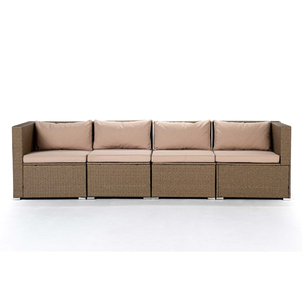 Sofá de Jardín Ravello Cuádruple — Modular | Ratán Sintético — vista 3