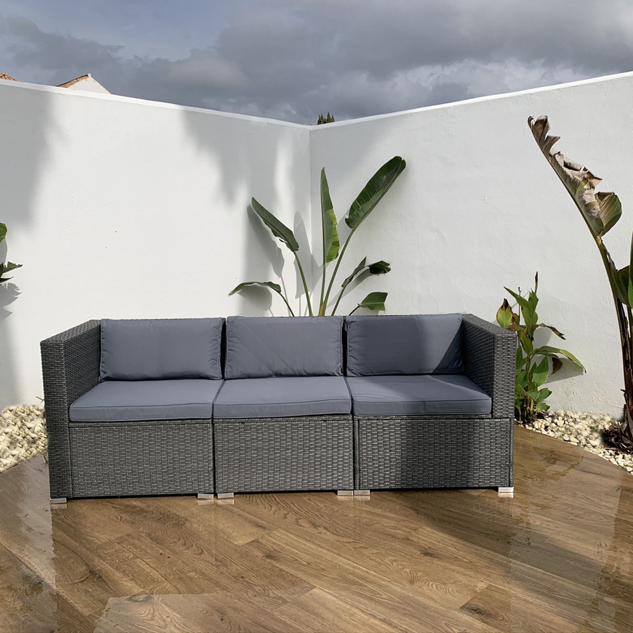 Sofá de Jardín Ravello Triple — Modular | Ratán Sintético — vista 12