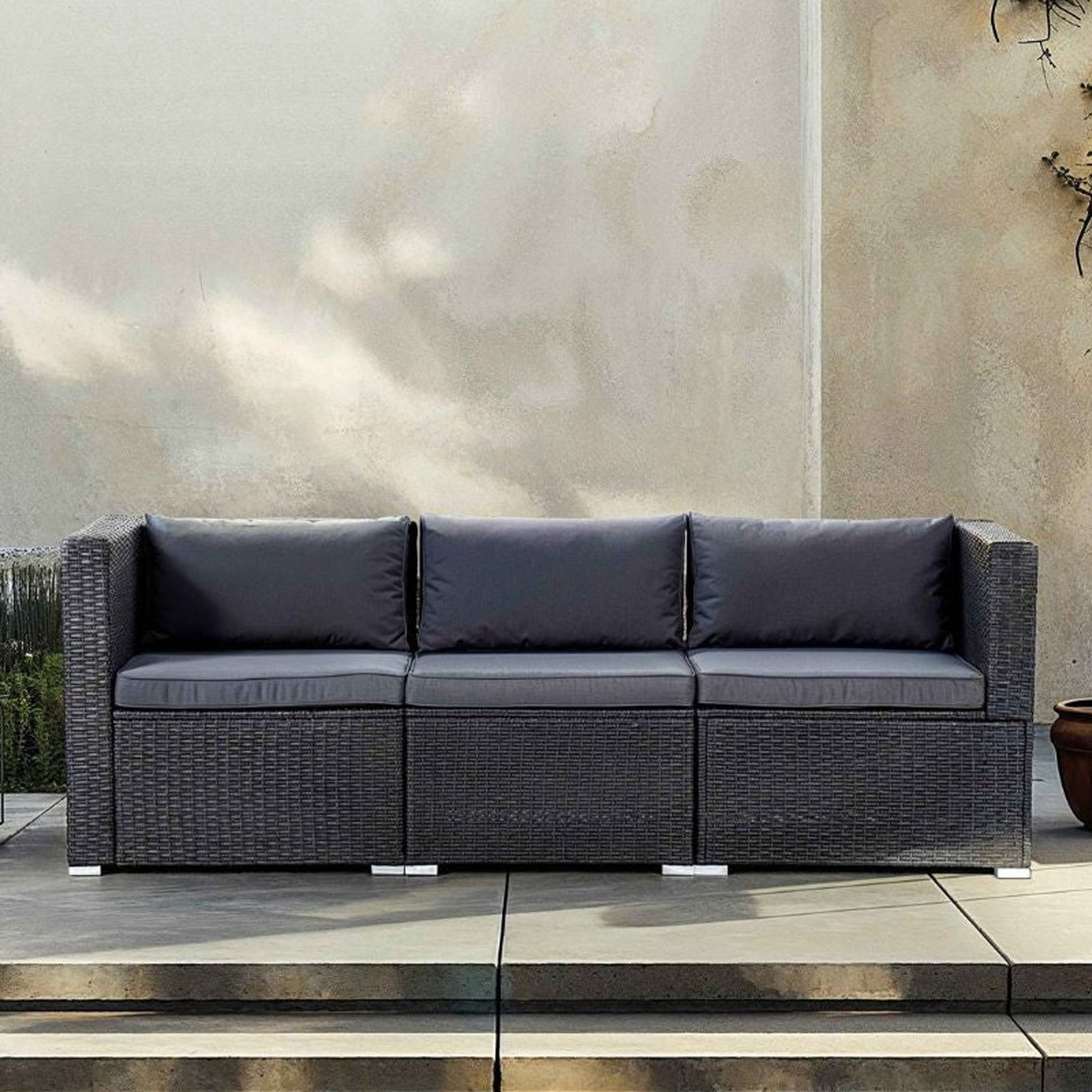 Sofá de Jardín Ravello Triple — Modular | Ratán Sintético