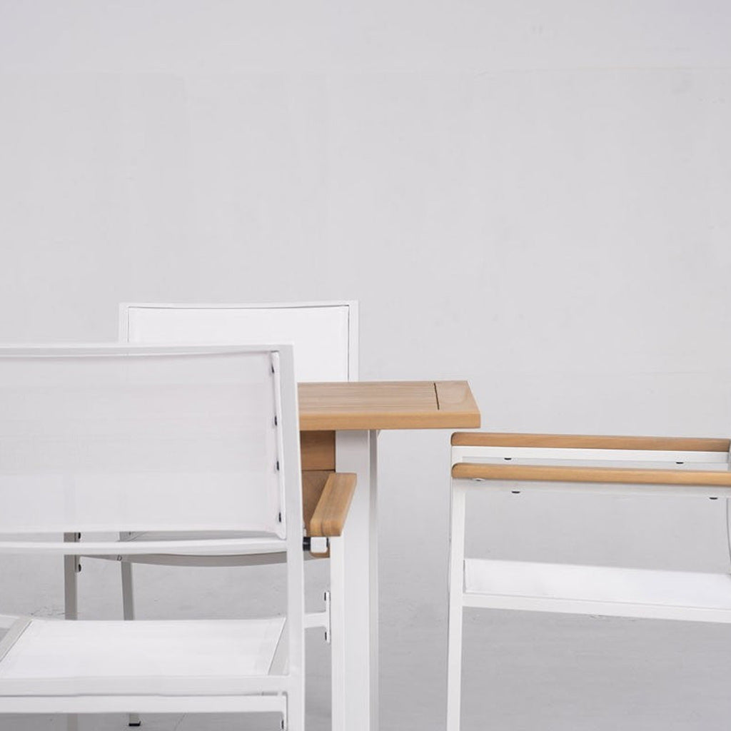Comedor de Jardín Niza 6 Plazas — Mesa y Sillas Apilables | Blanco — vista 5