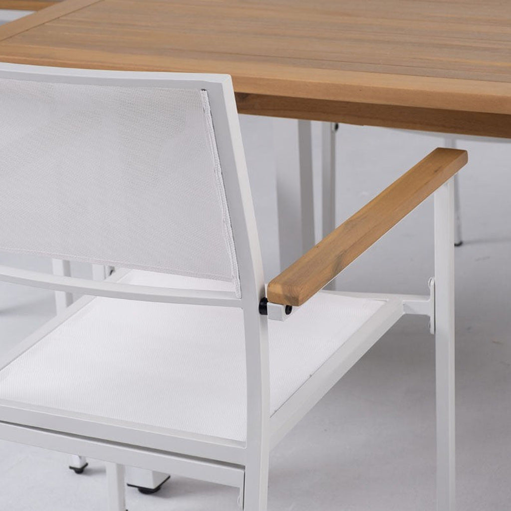 Comedor de Jardín Niza 6 Plazas — Mesa y Sillas Apilables | Blanco — vista 6