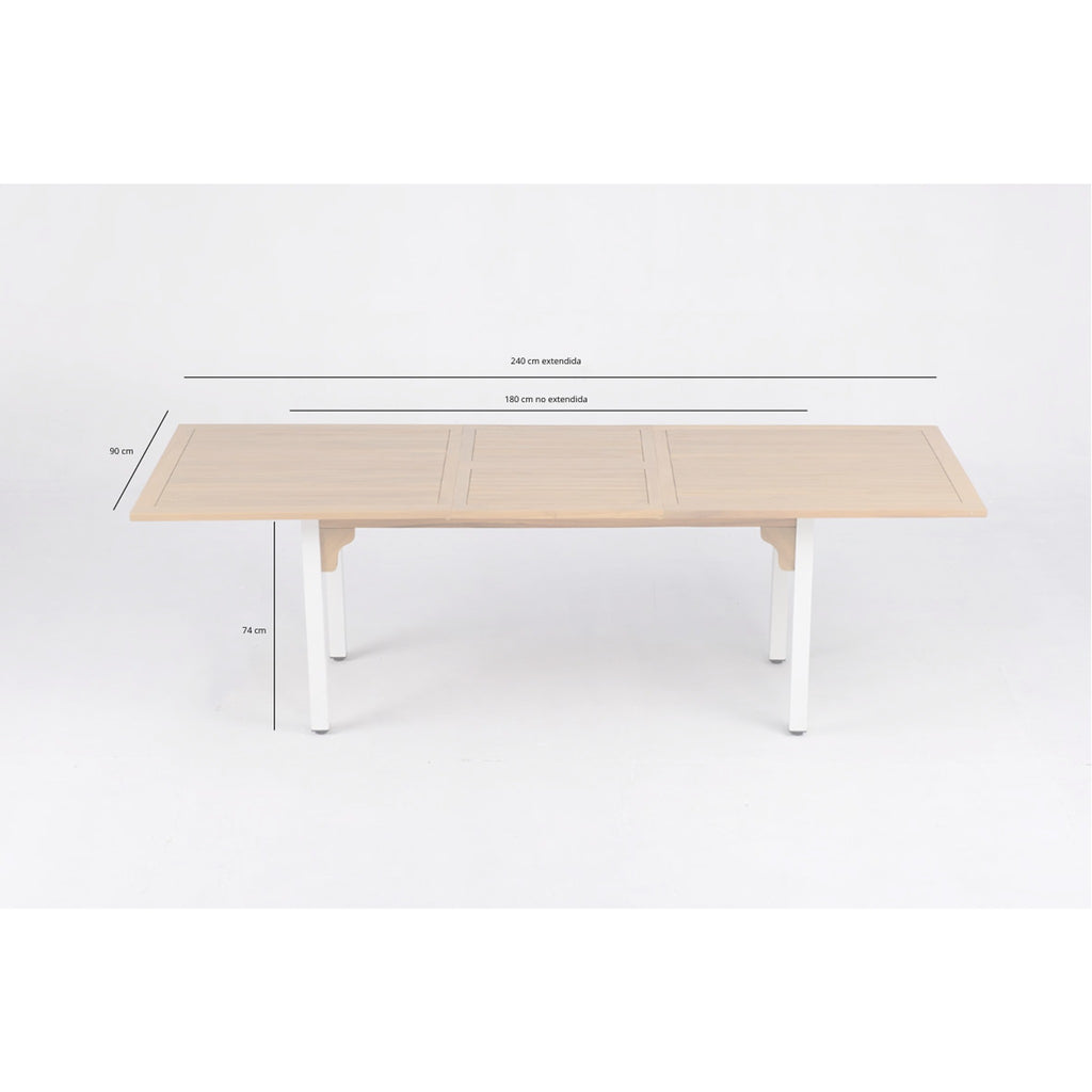 Comedor de Jardín Niza 6 Plazas — Mesa y Sillas Apilables | Blanco — vista 7