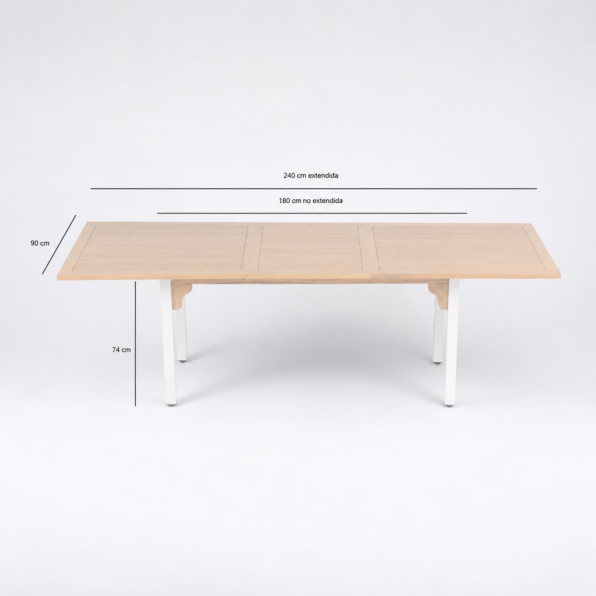 Medidas de la mesa de comedor de jardín Venecia extensible 180-240 cm