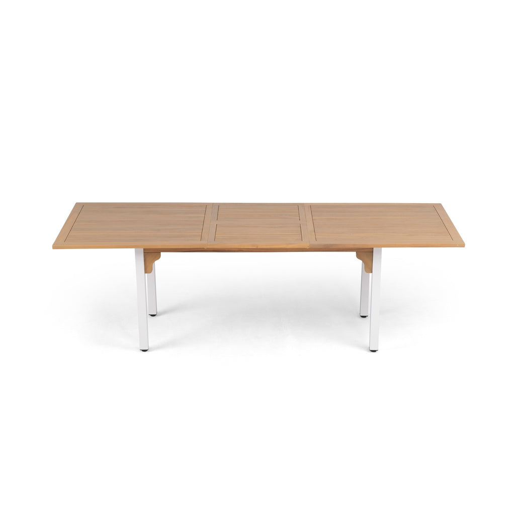 Comedor de Jardín Venecia 6 Plazas — Mesa Extensible 180-240cm, Acero y Ratán